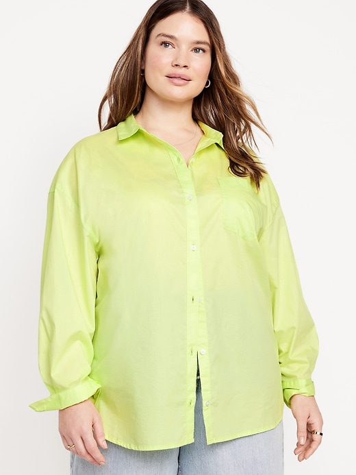 Image number 7 showing, Oversized Button-Down Boyfriend Shirt