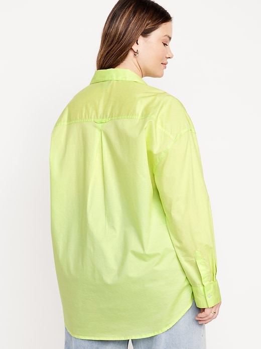 Image number 8 showing, Oversized Button-Down Boyfriend Shirt