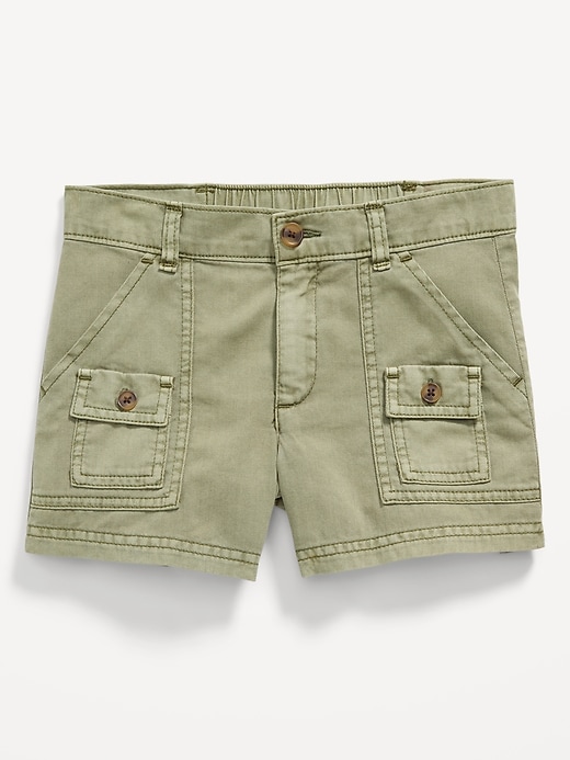 Image number 4 showing, Cargo-Pocket Twill Shorts for Girls