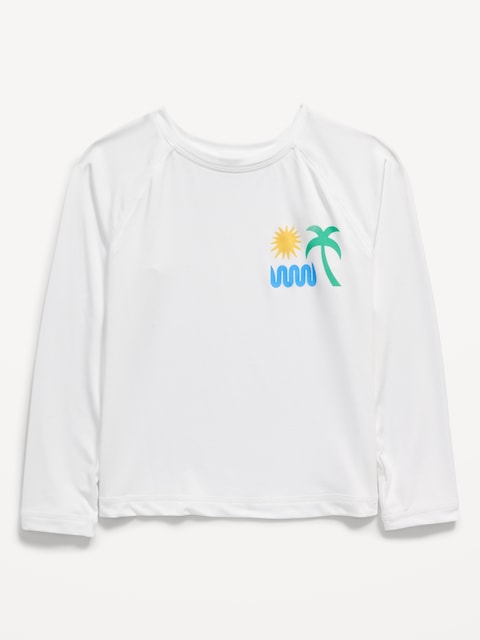 Haut de maillot anti-UV à imprimé et manches longues pour Tout-petit
