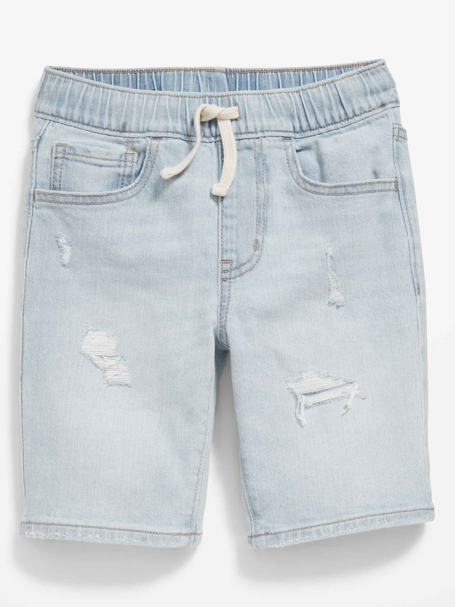 Knee Length 360° Stretch Pull-On Jean Shorts for Boys