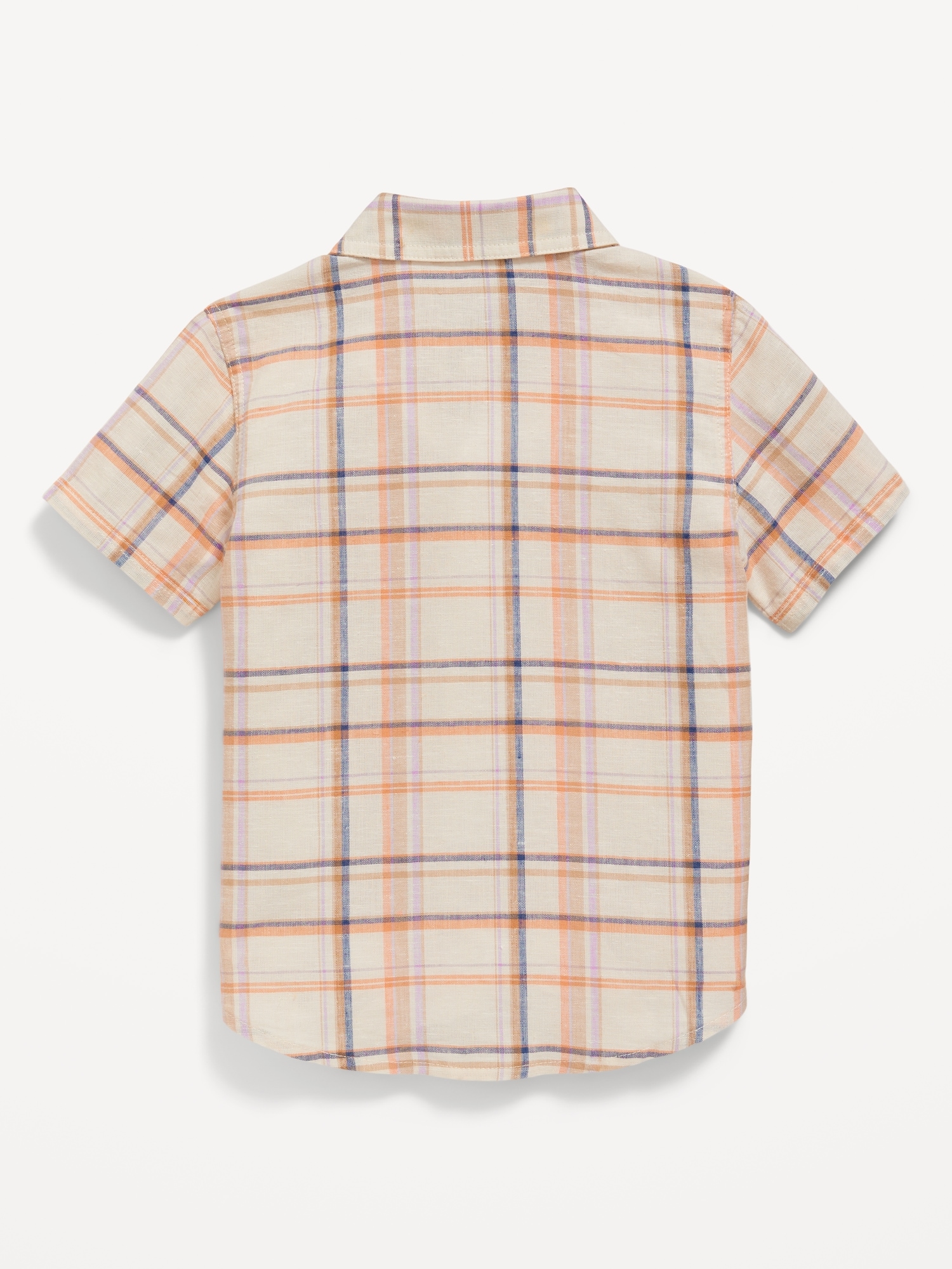 Short-Sleeve Linen-Blend Utility Pocket Shirt for Toddler Boys