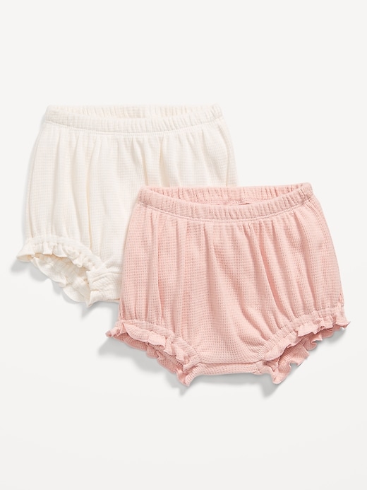View large product image 1 of 1. 2-Pack Waffle-Knit Bloomer Shorts for Baby