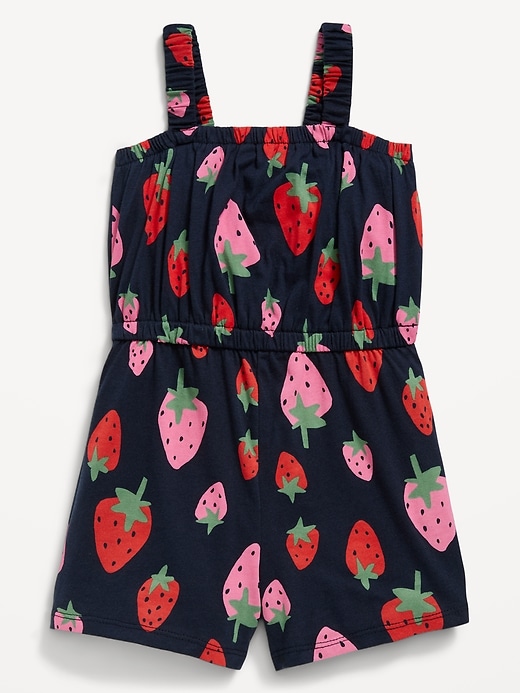 View large product image 1 of 1. Printed Sleeveless Romper for Toddler Girls