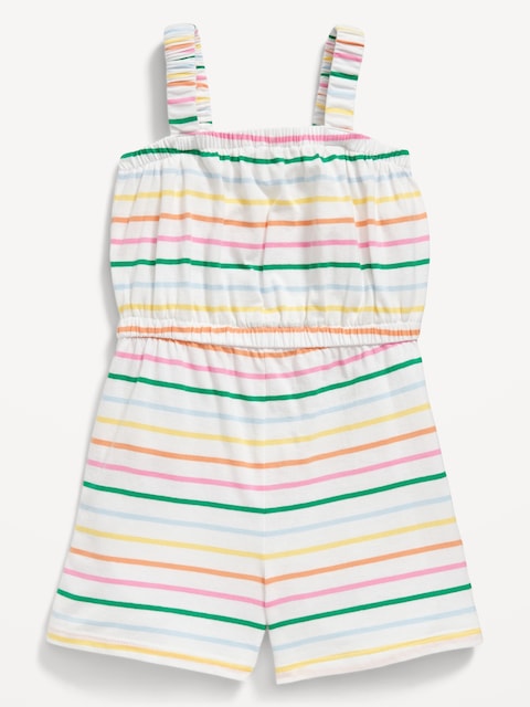 Printed Sleeveless Romper for Toddler Girls