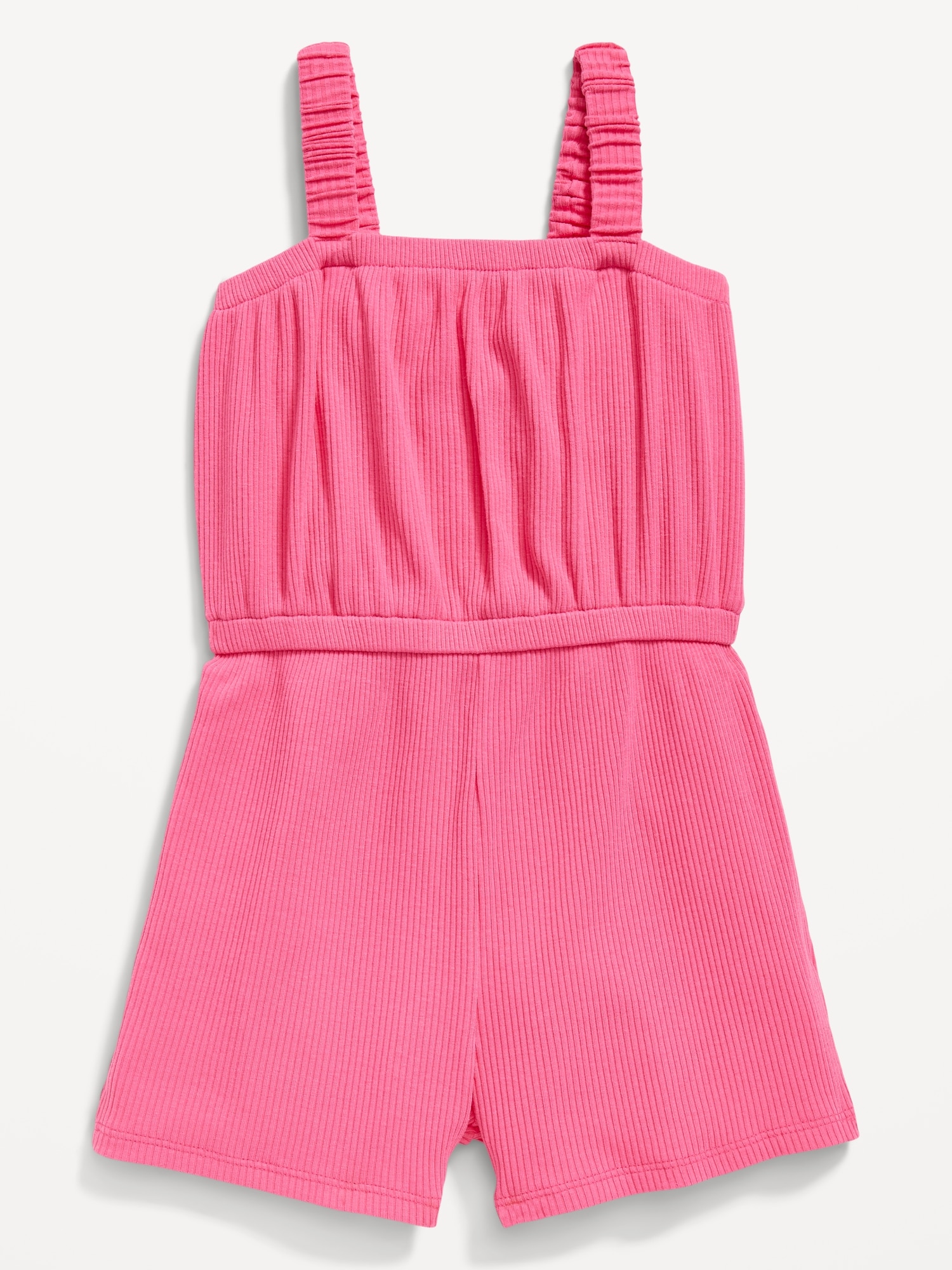 Sleeveless Rib-Knit Romper for Toddler Girls