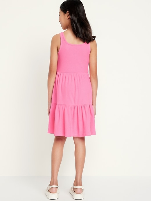 Image number 2 showing, Sleeveless Rib-Knit Tiered Dress for Girls