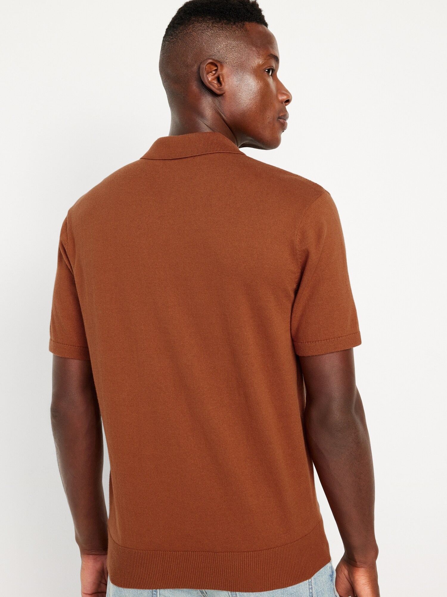 Brown polo sweater sale