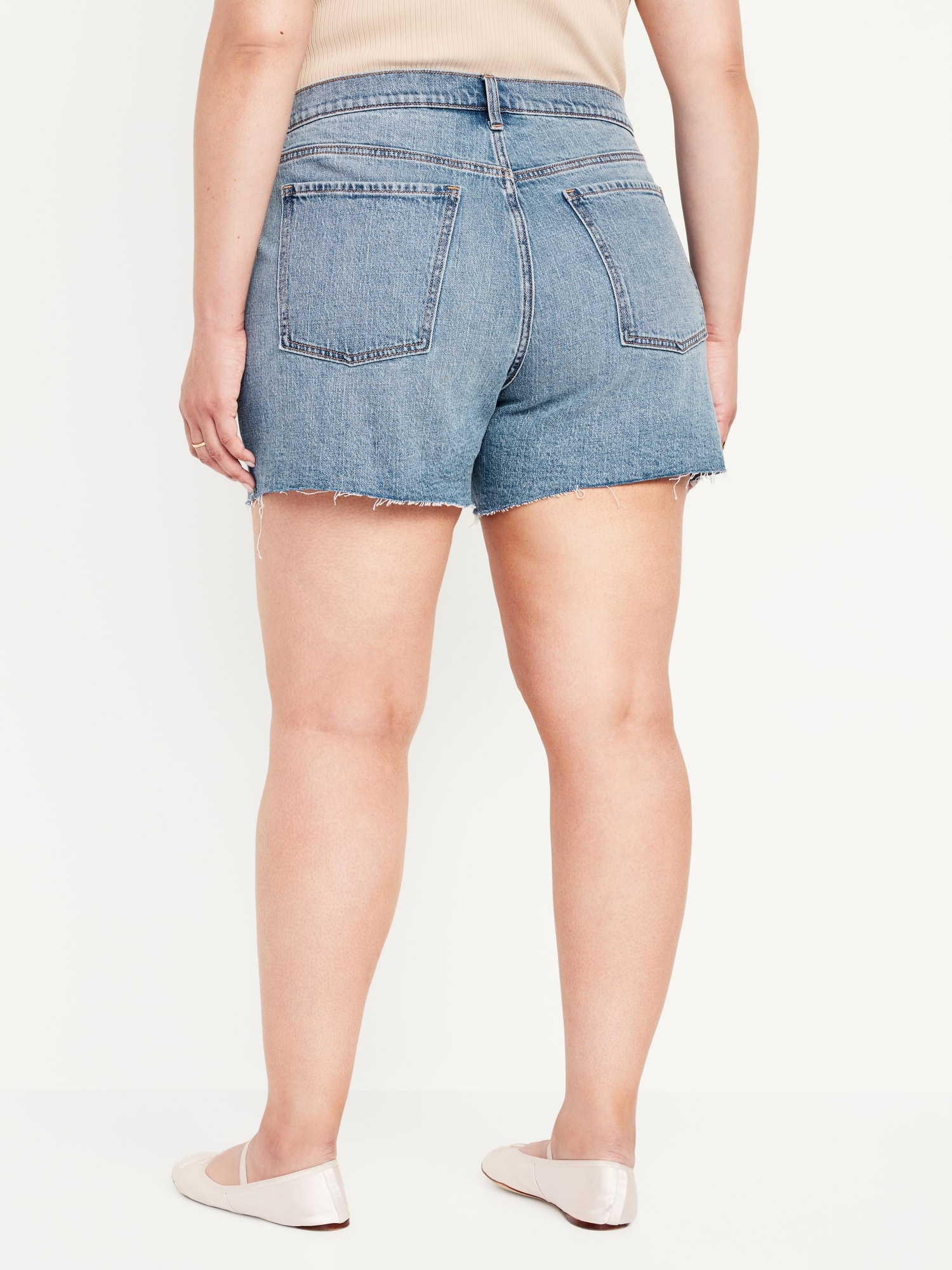 Mid-Rise Boyfriend Cut-Off Jean Shorts -- 5-inch inseam | Old Navy