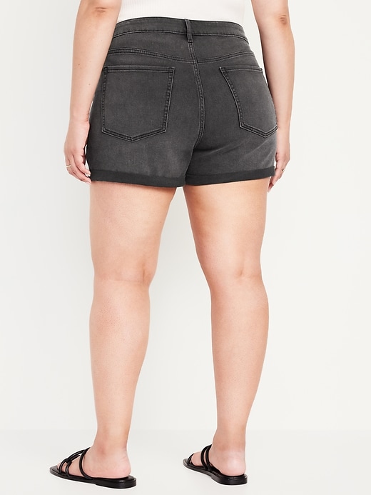 Image number 8 showing, High-Waisted Wow Jean Shorts -- 3-inch inseam