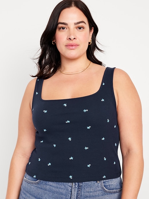 Image number 7 showing, Ultra-Crop Rib-Knit Tank Top