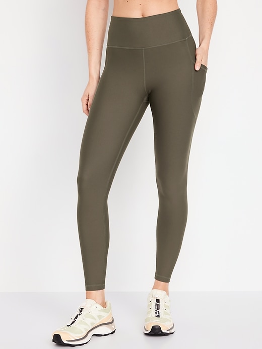 Image number 1 showing, High-Waisted PowerSoft 7/8 Leggings