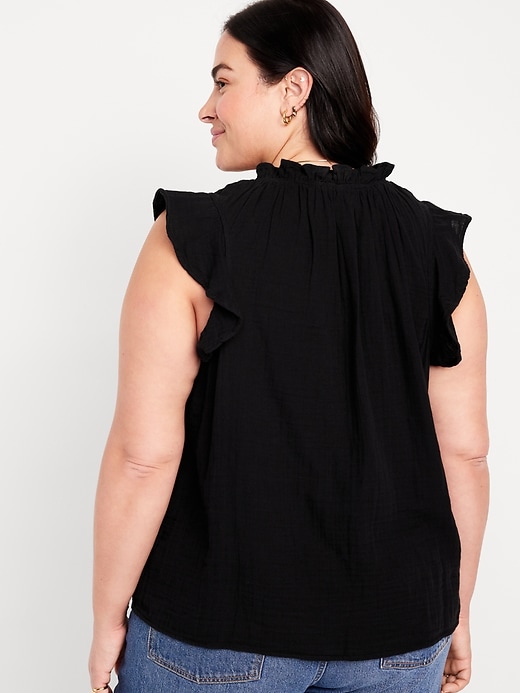 Sleeveless Crinkle Gauze Top | Old Navy