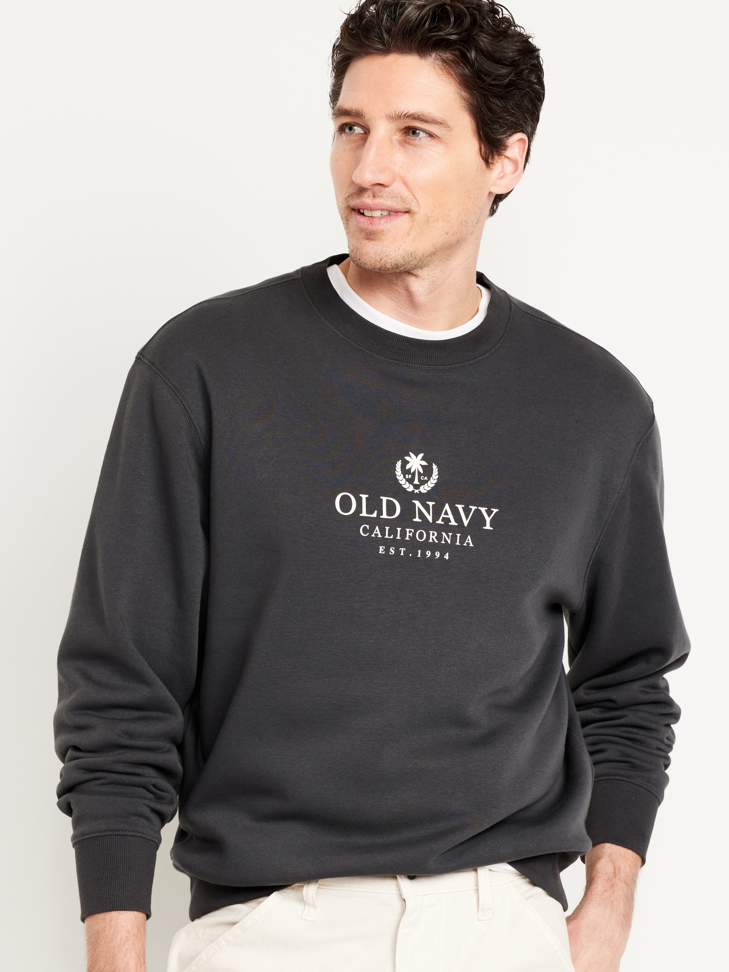 Oversized Logo Sweatshirt for Men Old Navy