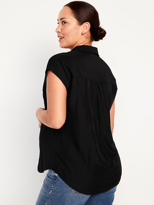 Image number 2 showing, Maternity Dolman Sleeve Blouse