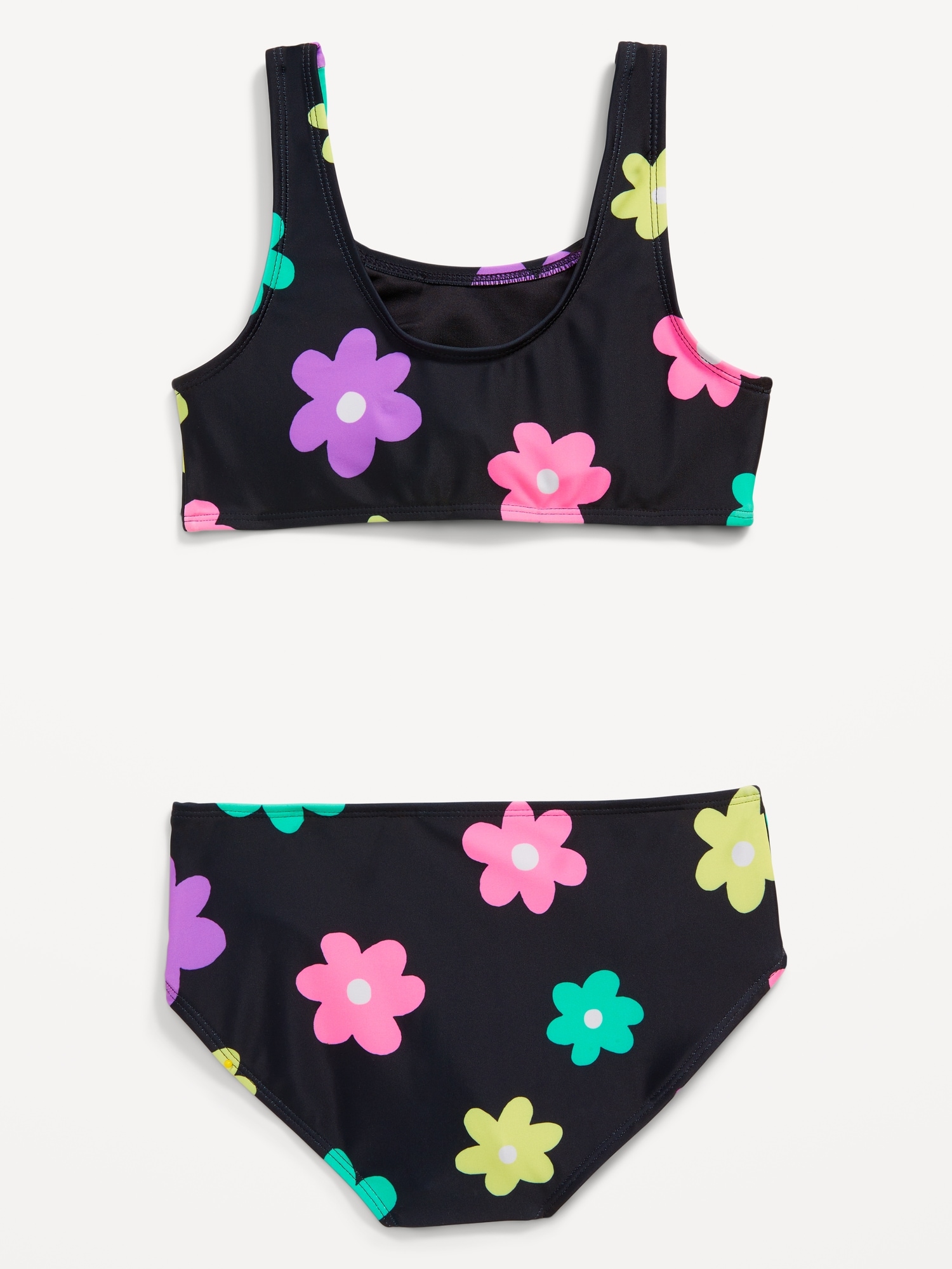 Printed Tie-Front Bikini Swim Set for Girls
