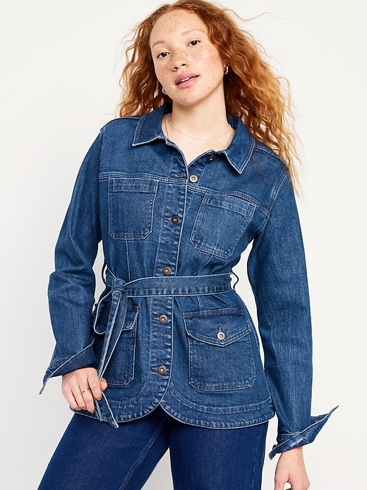 Image number 1 showing, Jean Utility Jacket