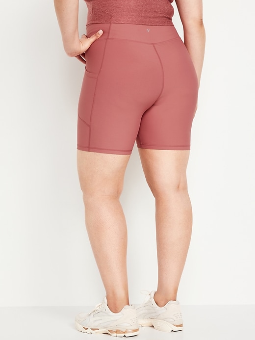 Image number 7 showing, High-Waisted PowerSoft Biker Shorts -- 8-inch inseam