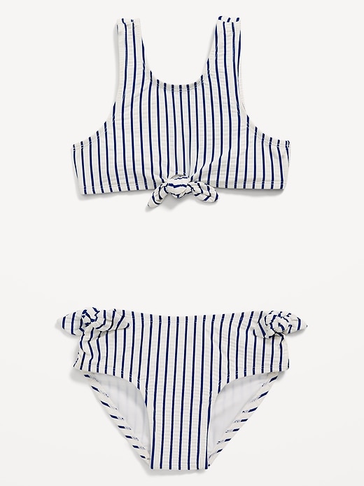 View large product image 1 of 2. Striped Tie-Front Bikini Swim Set for Toddler Girls