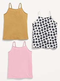 Voir une image plus grande du produit 3 de 3. Camisole ajustée pour Toute-petite fille (paquet de 3)   