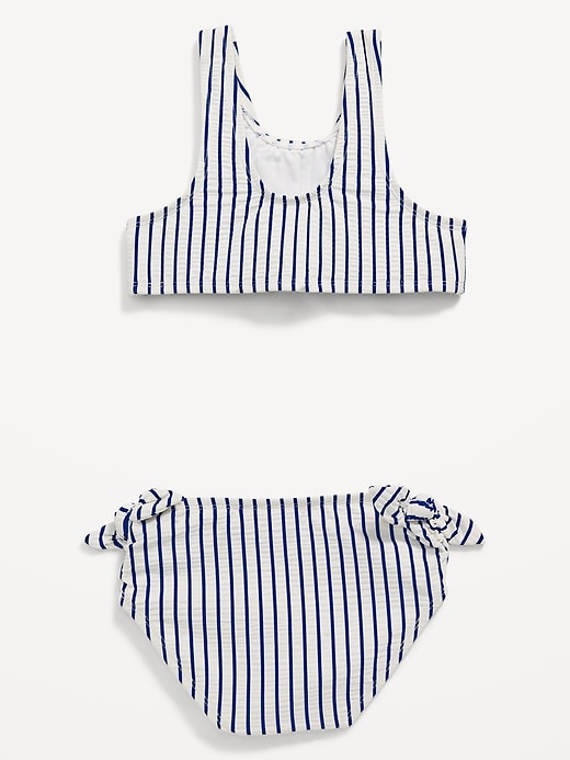 View large product image 2 of 2. Striped Tie-Front Bikini Swim Set for Toddler Girls