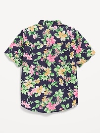 View large product image 3 of 4. Short-Sleeve Printed Poplin Shirt for Boys