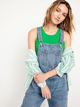 IDEALSANXUN Wide Leg Denim Jumpsuit for Women Denim Romper Jean Loose fit  Overalls, Blue, Small : : Clothing, Shoes & Accessories