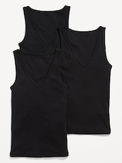 Regular Fit Tank Top, Black