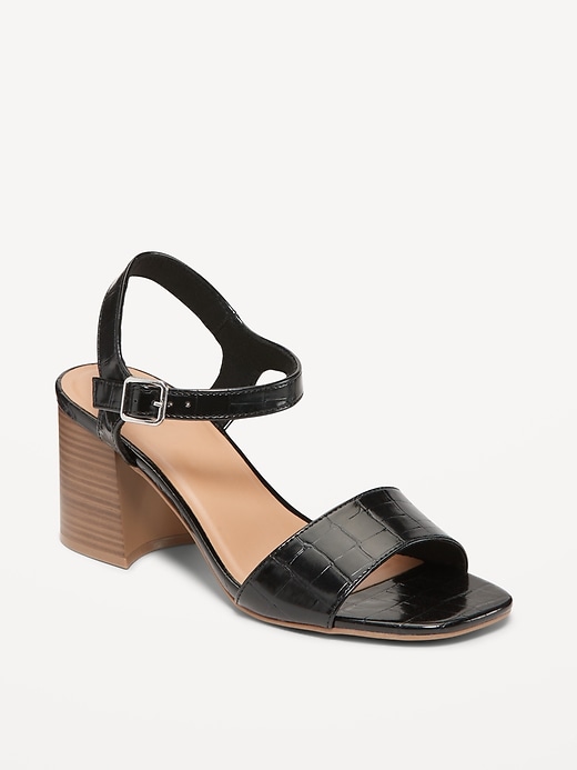 Image number 1 showing, Strappy Block Heel Sandals