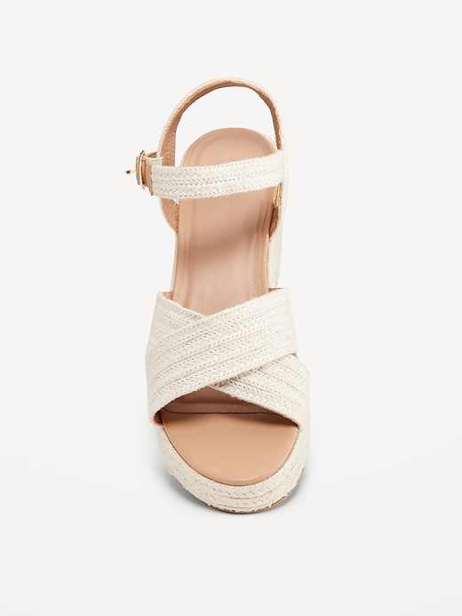 Image number 3 showing, Espadrille Cross-Strap Platform Sandals