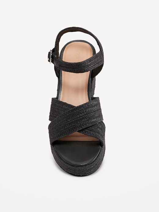 Image number 6 showing, Espadrille Cross-Strap Platform Sandals