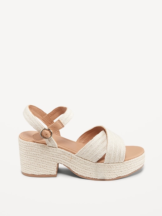 Image number 4 showing, Espadrille Cross-Strap Platform Sandals