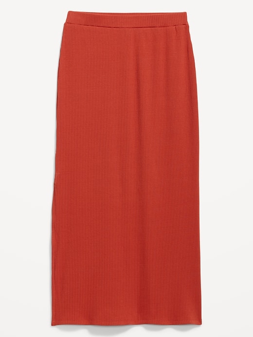 Image number 4 showing, High-Waisted Rib-Knit Maxi Skirt