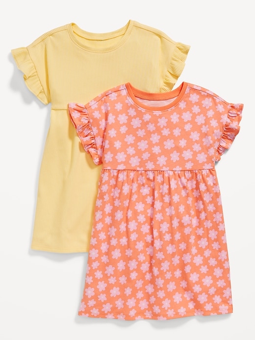 Voir une image plus grande du produit 1 de 1. Robe à manches flottantes pour Toute-petite fille (paquet de 2)