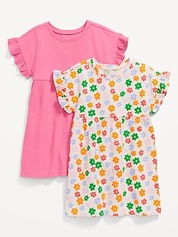 Short-Sleeve Dress & Leggings 2-Pack for Toddler Girls