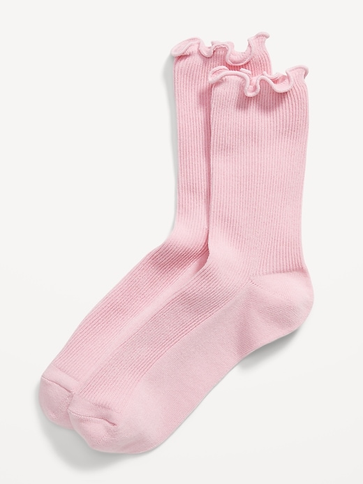 View large product image 1 of 1. Lettuce-Edge Crew Sock for Women