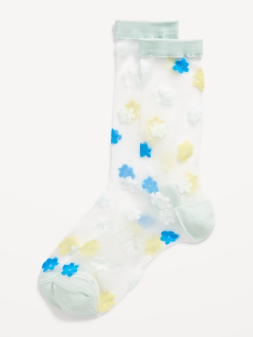 View large product image 1 of 1. Sheer Crew Sock for Women