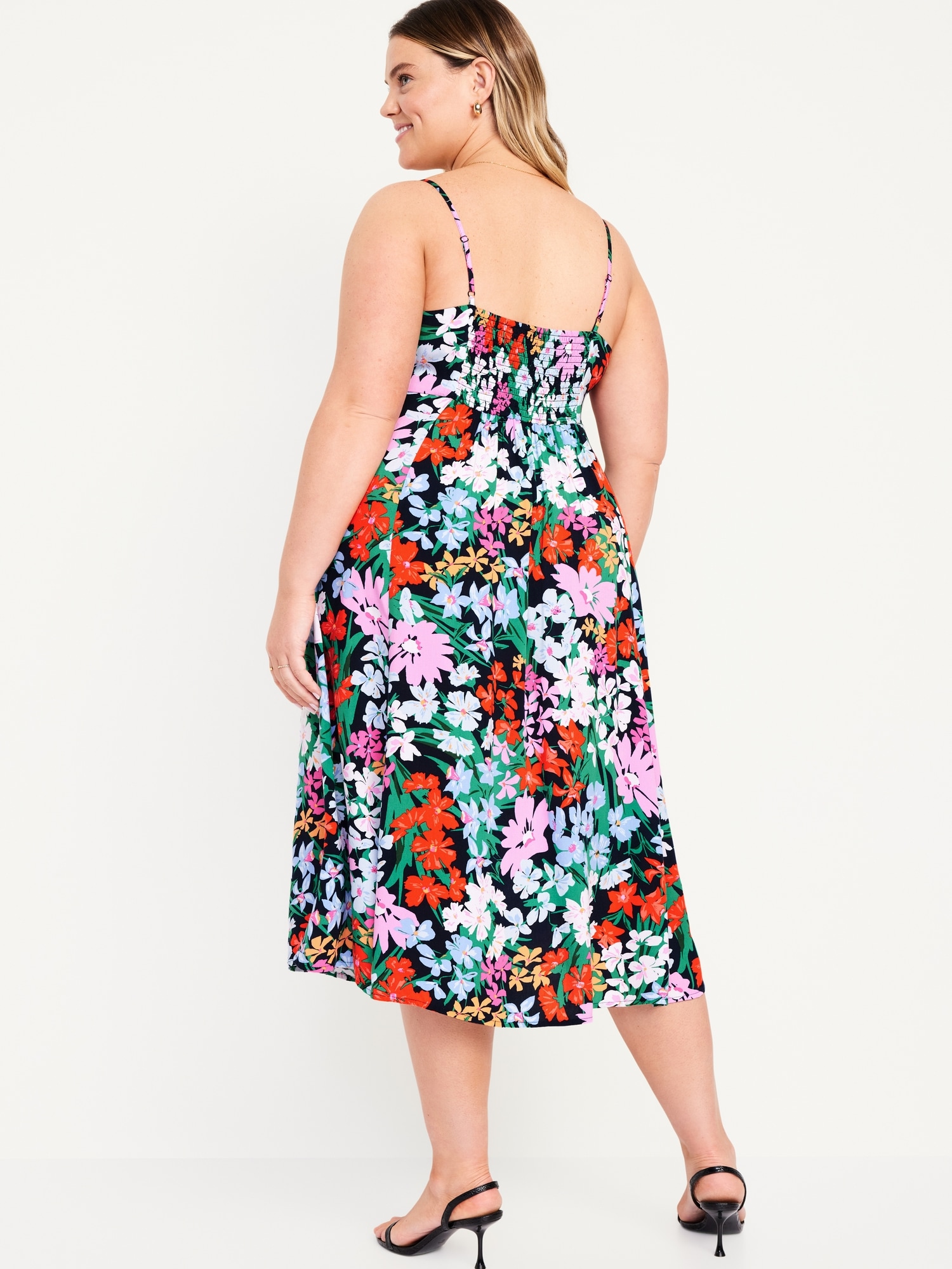 Fit & Flare Cami Midi Dress | Old Navy