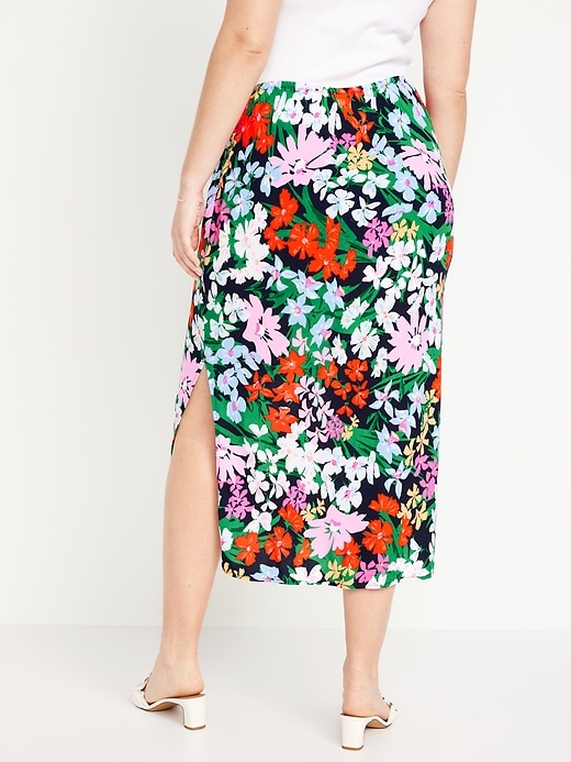 Image number 6 showing, High-Waisted Midi Slip Skirt