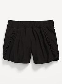 View large product image 4 of 4. Dolphin-Hem Ruffle-Trim Run Shorts for Girls