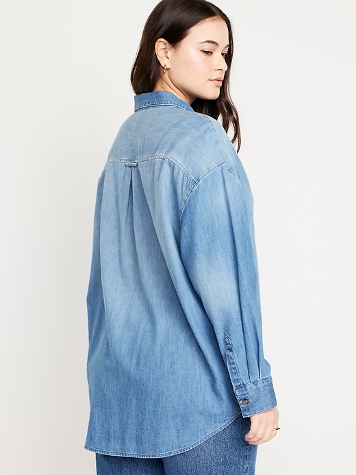 Image number 6 showing, Oversized Button-Down Boyfriend Shirt