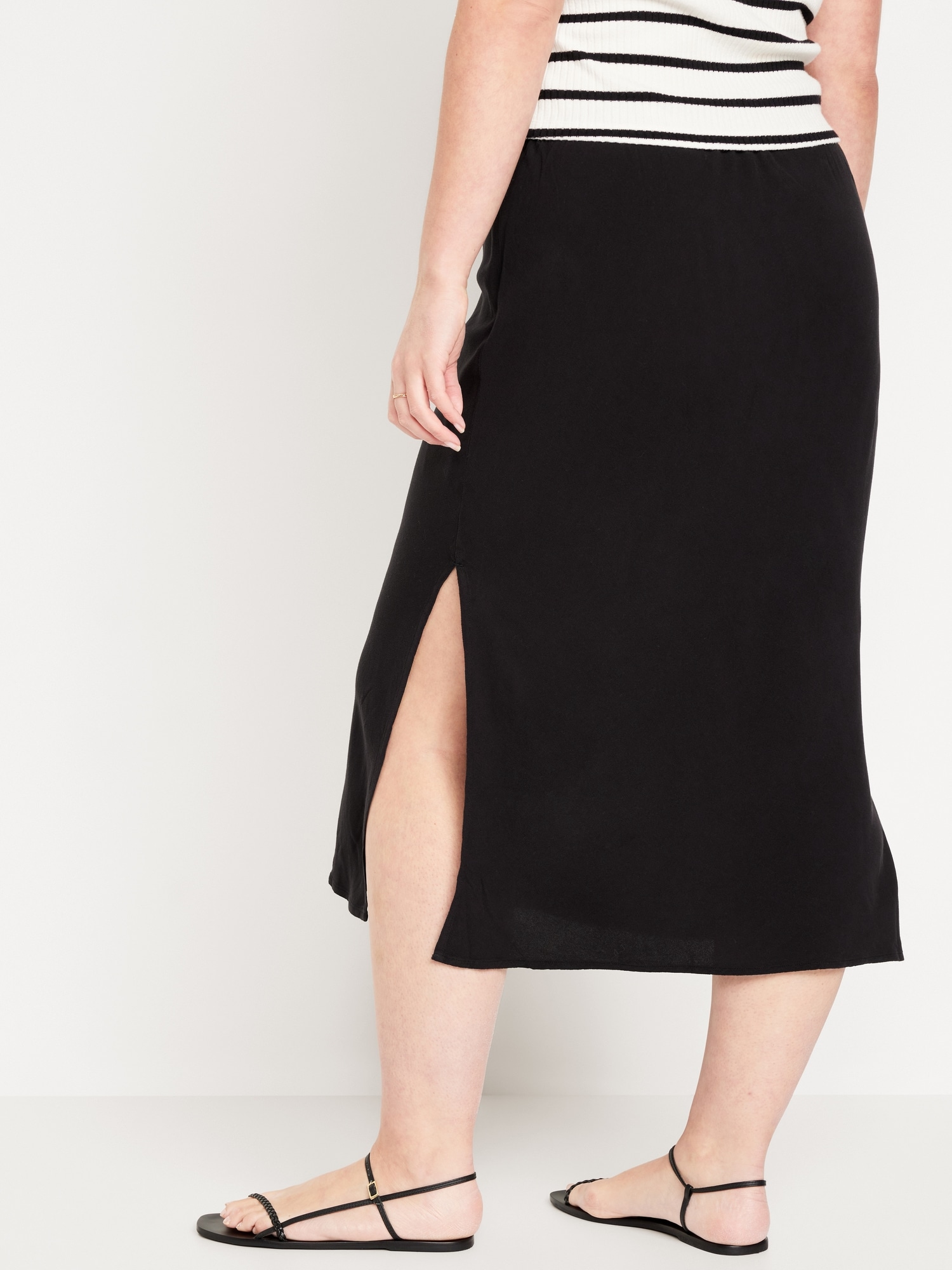 Navy Slip Skirt