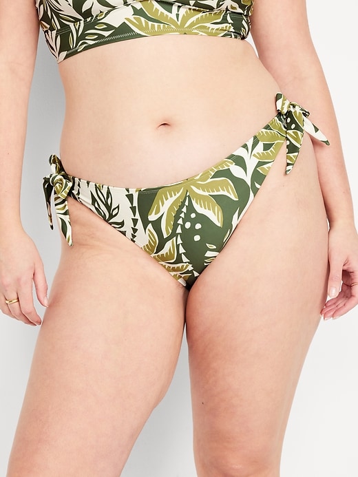 Image number 5 showing, Mid-Rise Side-Tie Bikini Swim Bottoms