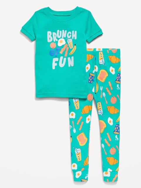 Unisex Snug-Fit Printed Pajama Set for Toddler & Baby