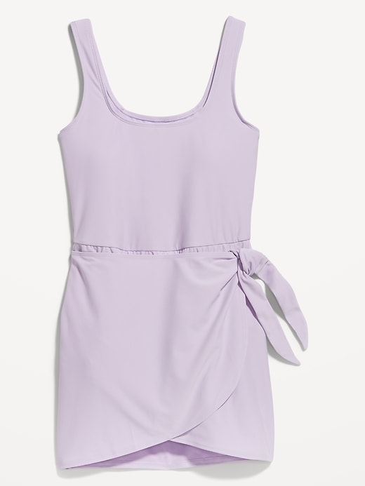 Image number 4 showing, Matte Side-Tie Swim Dress
