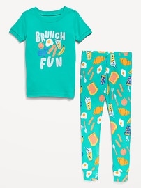 Image number 2 showing, Unisex Snug-Fit Printed Pajama Set for Toddler & Baby