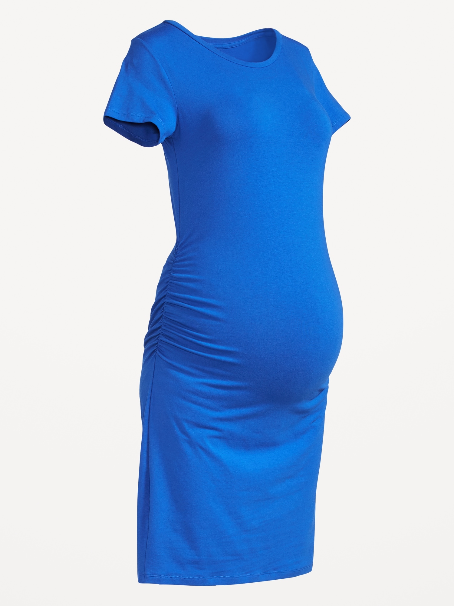 Pregnancy Dress Solid Short Sleeve Open Fork Pregnancy Maternity
