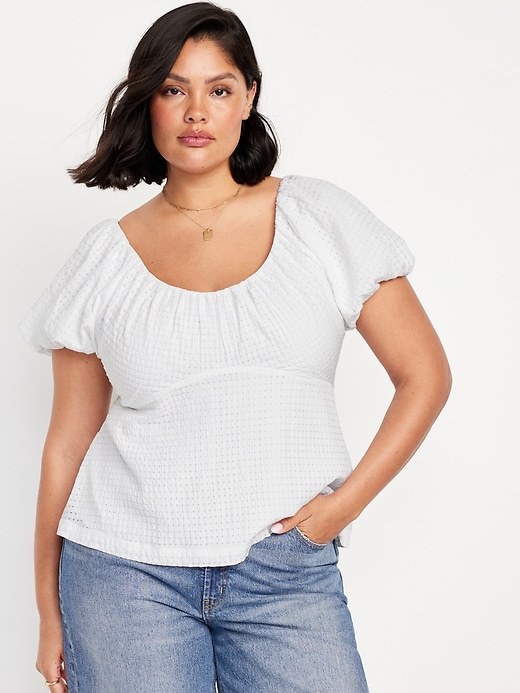 Image number 7 showing, V-Neck Seersucker Top