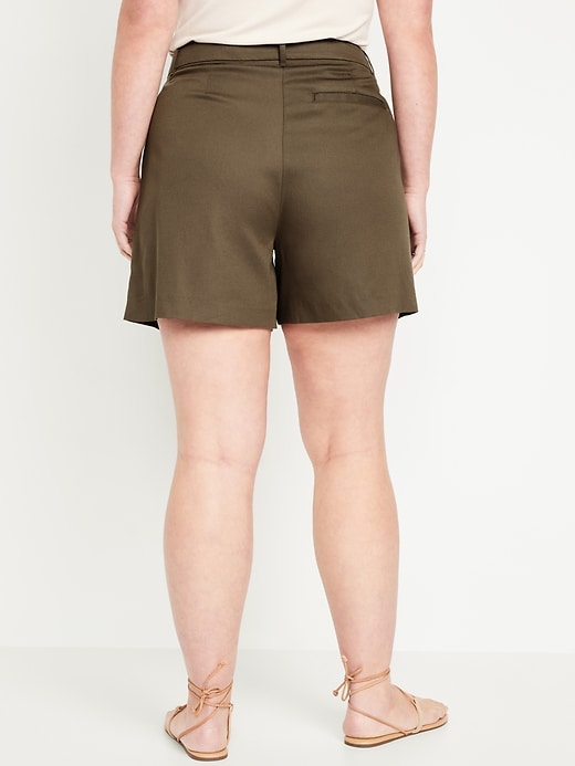 Image number 6 showing, Extra High-Waisted Taylor Trouser Shorts -- 5-inch inseam