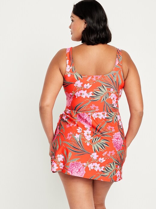 Side-Tie Swim Dress